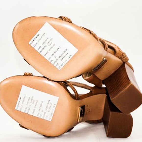 Michael Kors Italian Leather ONE OF A KIND Runway Sample Stacked Heel Sandal NWT - Picture 8 of 8